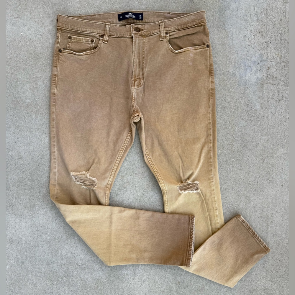 Hollister Men’s Super Skinny Distressed Jeans (36Wx32L)